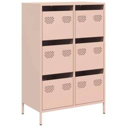 Berkfield Home Highboard Pink 68x39x101.5 cm Steel - thumbnail 2