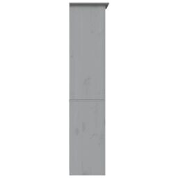 Berkfield Home Bookcase BODO Grey 80x38x180 cm Solid Wood Pine 5-Tier - Size: 80 x 38 x 180 cm - thumbnail 4