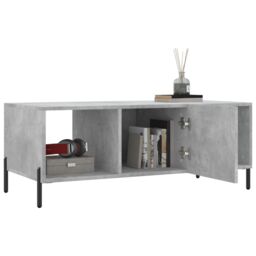 Berkfield Home Coffee Table Concrete Grey 102x50x40 cm Engineered Wood - Size: 102 x 50 x 40 cm - thumbnail 4