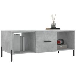 Berkfield Home Coffee Table Concrete Grey 102x50x40 cm Engineered Wood - Size: 102 x 50 x 40 cm - thumbnail 3