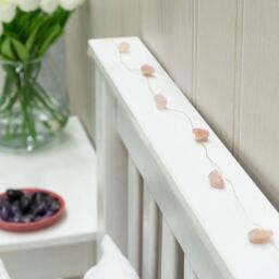 ValueLights Battery Operated Natural Crystal Wellness String Lights Raw Stone Healing Light - Rose Quartz in Pink - thumbnail 4