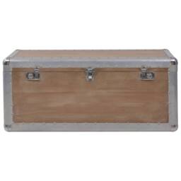 Berkfield Home Storage Box Solid Fir Wood 91x52x40 cm Brown - Size: 91 x 52 x 40 cm - thumbnail 6