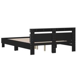 Berkfield Home Durable Bed Frame with LED without Mattress Black 150x200 cm King Size - thumbnail 9