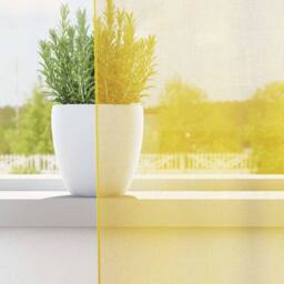 Berkfield Home Voile Curtains with Loops 2 pcs Yellow 140x260 cm