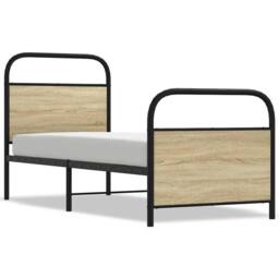 Berkfield Home Bed Frame Frame Wax Brown 75x190 cm Small Single Solid Wood Pine in Light Tan