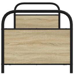 Berkfield Home Bed Frame Frame Wax Brown 75x190 cm Small Single Solid Wood Pine in Light Tan - thumbnail 4