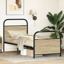 Berkfield Home Bed Frame Frame Wax Brown 75x190 cm Small Single Solid Wood Pine in Light Tan - thumbnail 3