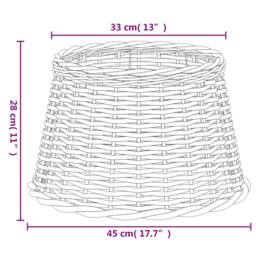 Berkfield Home Lamp Shade Brown √ò45x28 cm Wicker in Tan - Size: 45x28 cm - thumbnail 6