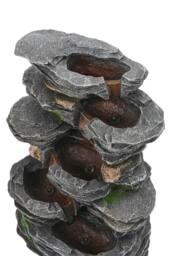 Garden Sanctuary Rock Cascade Solar-Powered Garden Water Fountain Decor in Natural - thumbnail 5