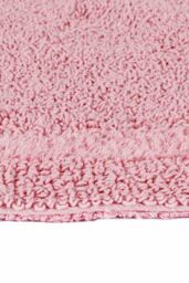 Homescapes Luxury Bath Mat Set Reversible 1600GSM 100% Cotton 2 Pc w. Pedestal Mat in Baby Pink - thumbnail 6