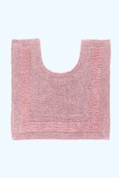 Homescapes Luxury Bath Mat Set Reversible 1600GSM 100% Cotton 2 Pc w. Pedestal Mat in Baby Pink - thumbnail 3