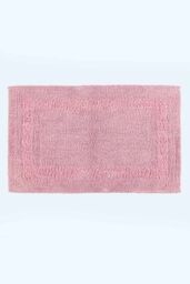 Homescapes Luxury Bath Mat Set Reversible 1600GSM 100% Cotton 2 Pc w. Pedestal Mat in Baby Pink - thumbnail 2