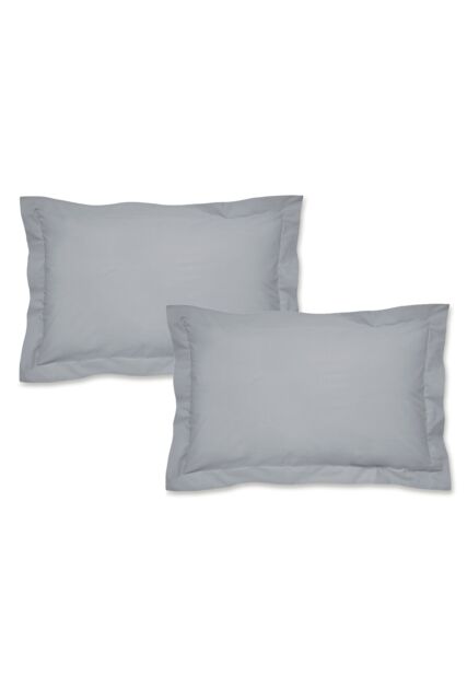 Catherine Lansfield 'Easy Iron Percale' Oxford Pillowcase Pair in Grey - image 1