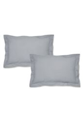 Catherine Lansfield 'Easy Iron Percale' Oxford Pillowcase Pair in Grey - thumbnail 1