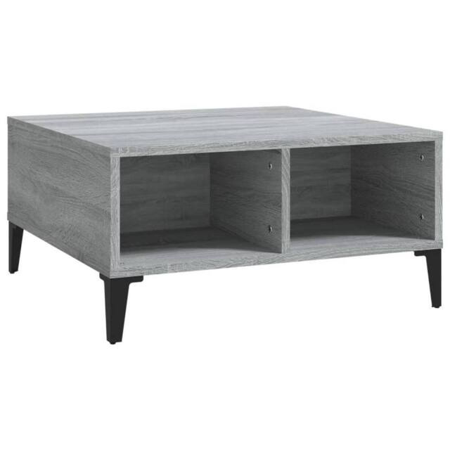 Berkfield Home Coffee Table Grey Sonoma 60x60x30 cm Engineered Wood - Size: 60 x 60 x 30 cm - image 1