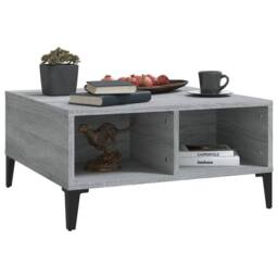 Berkfield Home Coffee Table Grey Sonoma 60x60x30 cm Engineered Wood - Size: 60 x 60 x 30 cm - thumbnail 5