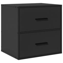Berkfield Home Durable Wall-mounted Bedside Cabinet Black 40x31x39.5 cm - thumbnail 3