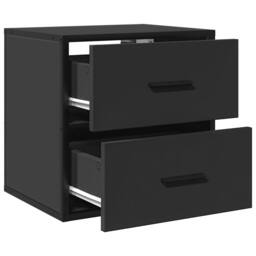 Berkfield Home Durable Wall-mounted Bedside Cabinet Black 40x31x39.5 cm - thumbnail 8