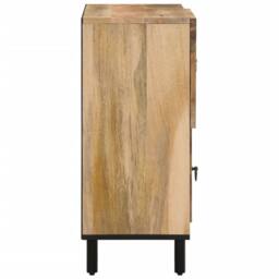 Berkfield Home Side Cabinet 80x33x75 cm Solid Wood Mango in Brown - Size: 80 x 33 x 75 cm - thumbnail 6