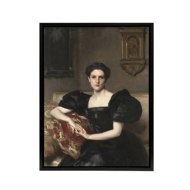 "Artery8 Elizabeth Winthrop Chanler Portrait Sargent Framed Canvas Wall Art - Size: W18"" x H24""" - image 1