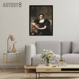 "Artery8 Elizabeth Winthrop Chanler Portrait Sargent Framed Canvas Wall Art - Size: W18"" x H24""" - thumbnail 3