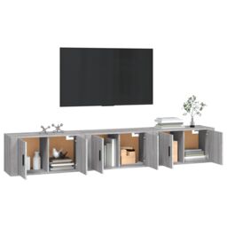 Berkfield Home Wall-mounted TV Cabinets 3 pcs Grey Sonoma 80x34.5x40 cm - thumbnail 3