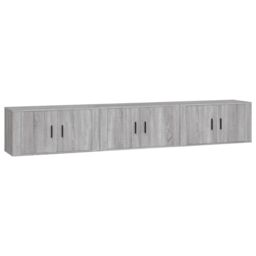 Berkfield Home Wall-mounted TV Cabinets 3 pcs Grey Sonoma 80x34.5x40 cm - thumbnail 2