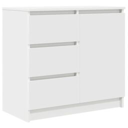 Berkfield Home Sideboard with Drawer White 71x35x65 cm Engineered Wood - Size: 71 x 35 x 65 cm - thumbnail 2