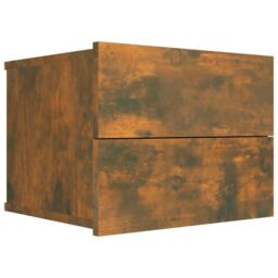Berkfield Home Bedside Cabinets Smoked Oak 40x30x30 cm Engineered Wood in Brown - Size: 40 x 30 x 30 cm - thumbnail 4