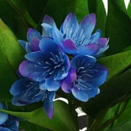 Leaf 18cm Artificial Freesia Plant Blue Flowering Premium - thumbnail 2