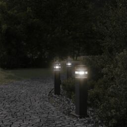 Berkfield Home Outdoor Floor Lamps with Outlet 3pcs Black 50 cm Aluminium - thumbnail 3