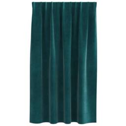 Berkfield Home Blackout Curtains with Top Tape 2 pcs Dark Green Velvet - thumbnail 3