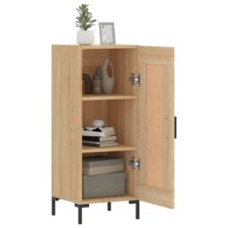 Berkfield Home Sideboard Sonoma Oak 34.5x34x90 cm Engineered Wood in Brown - thumbnail 4