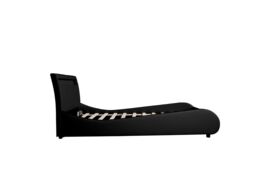SlumberWorx Orion LED Lights Headboard Gaming Style Faux Leather Bed Frame in Black - Size: Double - thumbnail 5