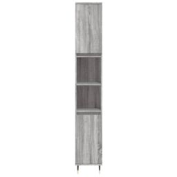 Berkfield Home Bathroom Cabinet Grey Sonoma 30x30x190 cm Engineered Wood - Size: 30 x 30 x 190 cm - thumbnail 5