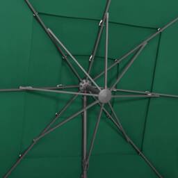 Berkfield Home 4-Tier Parasol with Aluminium Pole Green 250x250 cm - thumbnail 7