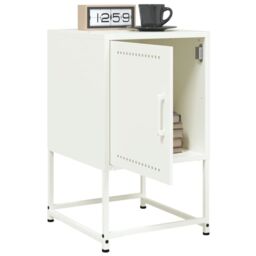Berkfield Home Bedside Cabinets 2 pcs White 36x39x60.5 cm Steel - thumbnail 4