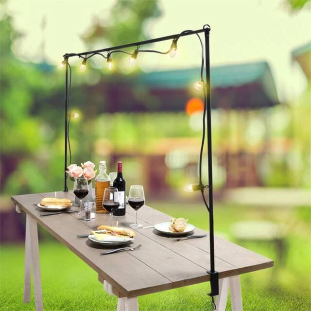 SPETLEK Black Metal Tabletop Hanging Rod Stand Display Pole - image 1