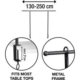 SPETLEK Black Metal Tabletop Hanging Rod Stand Display Pole - thumbnail 2