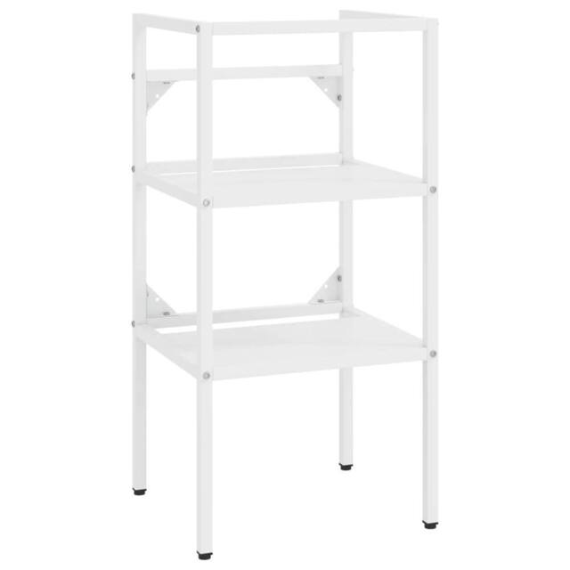 Berkfield Home Bathroom Washbasin Frame White 40x38x83 cm Iron - Size: 40 x 38 x 83 cm - image 1