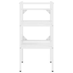 Berkfield Home Bathroom Washbasin Frame White 40x38x83 cm Iron - Size: 40 x 38 x 83 cm - thumbnail 3