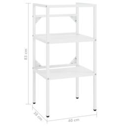 Berkfield Home Bathroom Washbasin Frame White 40x38x83 cm Iron - Size: 40 x 38 x 83 cm - thumbnail 7