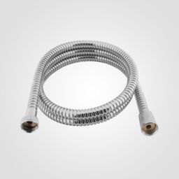Nes Home 1.5m Flexible Double Lock Stainless Steel Shower Hose Chrome in Metallic Silver - thumbnail 1