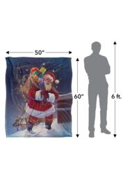 JQ Licensing Lc Christmas Santa Chimney Magic Silky Touch Super Soft Throw Blanket 152 X 127 cm in White - thumbnail 5