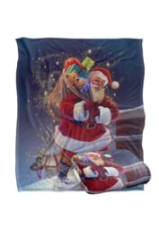 JQ Licensing Lc Christmas Santa Chimney Magic Silky Touch Super Soft Throw Blanket 152 X 127 cm in White - thumbnail 2