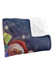JQ Licensing Lc Christmas Santa Chimney Magic Silky Touch Super Soft Throw Blanket 152 X 127 cm in White - thumbnail 3