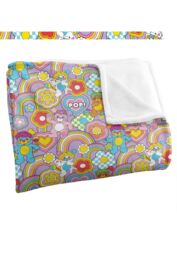 Hasbro Popples Pop Pattern Silky Touch Super Soft Throw Blanket 152 X 127 cm in White - thumbnail 3