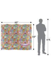 Hasbro Popples Pop Pattern Silky Touch Super Soft Throw Blanket 152 X 127 cm in White - thumbnail 5