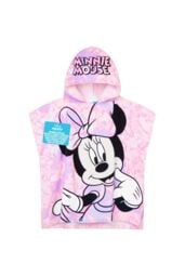 Disney Minnie Tie Dye Towelling Poncho in Pink - thumbnail 1