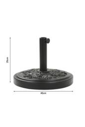 Garden Sanctuary 3-Tier Outdoor Garden Umbrella with Crank & Floral-Pattern Stand in Light Grey - thumbnail 6